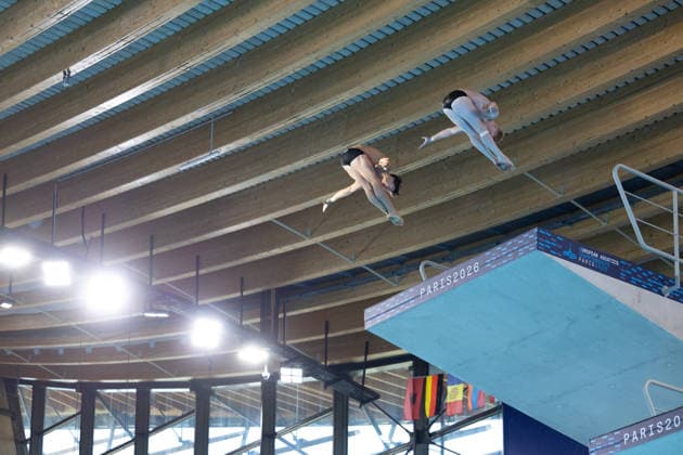 Men 10m platform synchro diving final European Aquatics Championships - Saint-Denis Germany s diver Luis Carlo Avila Sanchez and Germany s diver Jaden Shiloh Eikermann Gregorchuk compete in the men’s 10m platform synchro diving final event during the LEN European Aquatics Championships, at the Olympic Aquatics Centre in Saint-Denis, northeastern suburbs of Paris, on August 4, 2026. Photo by Raphael Lafargue ABACAPRESS.COM Saint-Denis France  Copyright: xLafarguexRaphael ABACAx