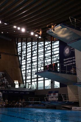 Men 10m platform synchro diving final European Aquatics Championships - Saint-Denis Divers compete in the men’s 10m platform synchro diving final event during the LEN European Aquatics Championships, at the Olympic Aquatics Centre in Saint-Denis, northeastern suburbs of Paris, on August 4, 2026. Photo by Raphael Lafargue ABACAPRESS.COM Saint-Denis France  Copyright: xLafarguexRaphael ABACAx
