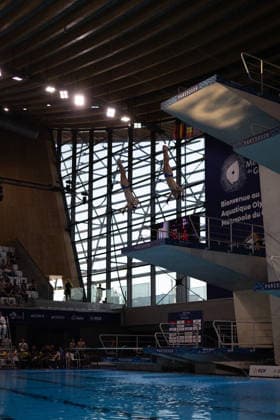 Men 10m platform synchro diving final European Aquatics Championships - Saint-Denis Divers compete in the men’s 10m platform synchro diving final event during the LEN European Aquatics Championships, at the Olympic Aquatics Centre in Saint-Denis, northeastern suburbs of Paris, on August 4, 2026. Photo by Raphael Lafargue ABACAPRESS.COM Saint-Denis France  Copyright: xLafarguexRaphael ABACAx