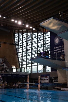 Men 10m platform synchro diving final European Aquatics Championships - Saint-Denis Divers compete in the men’s 10m platform synchro diving final event during the LEN European Aquatics Championships, at the Olympic Aquatics Centre in Saint-Denis, northeastern suburbs of Paris, on August 4, 2026. Photo by Raphael Lafargue ABACAPRESS.COM Saint-Denis France  Copyright: xLafarguexRaphael ABACAx