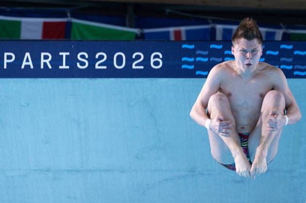 Men 10m platform synchro diving final European Aquatics Championships - Saint-Denis Divers compete in the men’s 10m platform synchro diving final event during the LEN European Aquatics Championships, at the Olympic Aquatics Centre in Saint-Denis, northeastern suburbs of Paris, on August 4, 2026. Photo by Raphael Lafargue ABACAPRESS.COM Saint-Denis France  Copyright: xLafarguexRaphael ABACAx