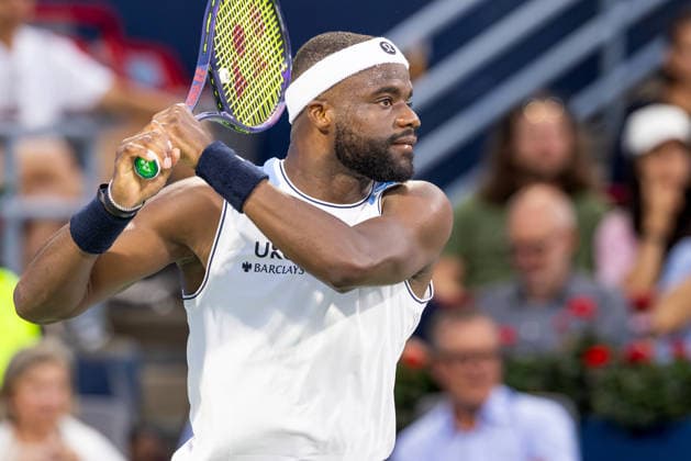 August 4, 2026, Montreal, Quebec, Canada: FRANCES TIAFOE from USA backhand in match against Marin Cilic from Croatia in second round at Canadian Open at IGA stadium in Montreal, Quebec, Canada on 2026-08-04 Montreal Canada - ZUMAl189 20260804_zsp_l189_120 Copyright: xYannickxLegarex