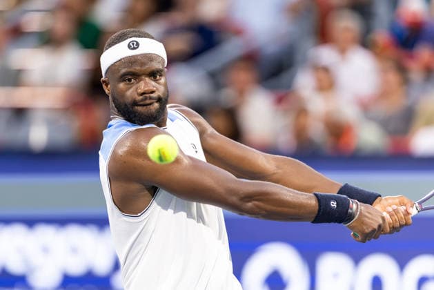 August 4, 2026, Montreal, Quebec, Canada: FRANCES TIAFOE from USA backhand in match against Marin Cilic from Croatia in second round at Canadian Open at IGA stadium in Montreal, Quebec, Canada on 2026-08-04 Montreal Canada - ZUMAl189 20260804_zsp_l189_122 Copyright: xYannickxLegarex