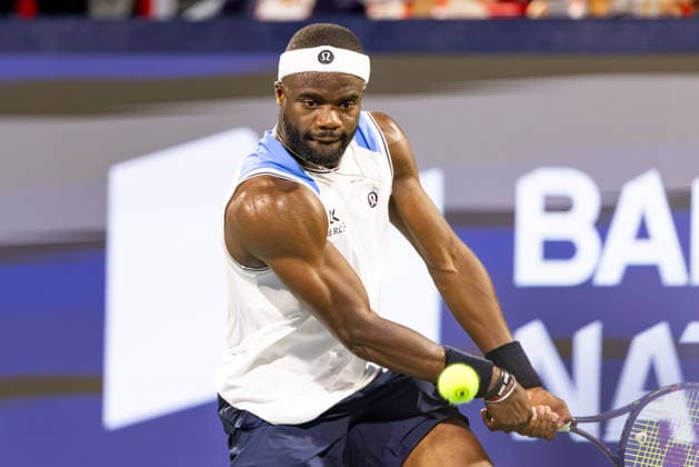 August 4, 2026, Montreal, Quebec, Canada: FRANCES TIAFOE from USA backhand in match against Marin Cilic from Croatia in second round at Canadian Open at IGA stadium in Montreal, Quebec, Canada on 2026-08-04 Montreal Canada - ZUMAl189 20260804_zsp_l189_129 Copyright: xYannickxLegarex
