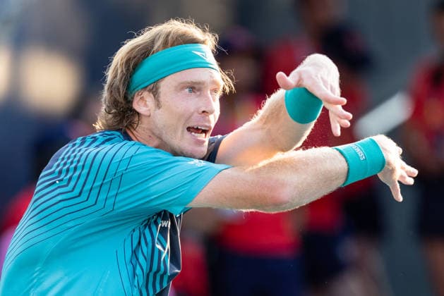 August 4, 2026, Montreal, Quebec, Canada: ANDREY RUBLEV (10) reaction in match against Juncheng Shang from China in second round at Canadian Open at IGA stadium in Montreal, Quebec, Canada on 2026-08-04 Montreal Canada - ZUMAl189 20260804_zsp_l189_131 Copyright: xYannickxLegarex