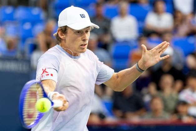 August 4, 2026, Montreal, Quebec, Canada: ALEX DE MINAUR (3) from Australia forehand in match against James Duckworth from Australia in second round at Canadian Open at IGA stadium in Montreal, Quebec, Canada on 2026-08-04 Montreal Canada - ZUMAl189 20260804_zsp_l189_136 Copyright: xYannickxLegarex