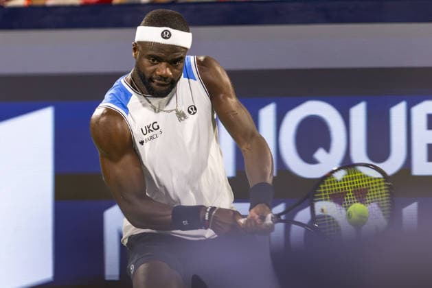 August 4, 2026, Montreal, Quebec, Canada: FRANCES TIAFOE from USA backhand in match against Marin Cilic from Croatia in second round at Canadian Open at IGA stadium in Montreal, Quebec, Canada on 2026-08-04 Montreal Canada - ZUMAl189 20260804_zsp_l189_148 Copyright: xYannickxLegarex