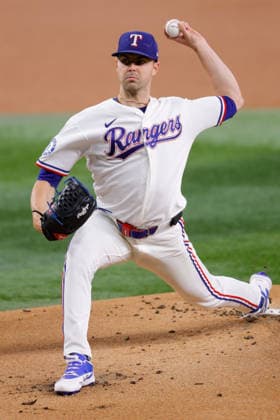 August 4, 2026, Arlington, Texas, USA: Texas Rangers pitcher MACKENZIE GORE (1) pitches in a baseball game, Tuesday, Aug. 4, 2026, in Arlington, Texas. Arlington USA - ZUMAa325 20260804_zsa_a325_032 Copyright: xDavidxBalleringxIix