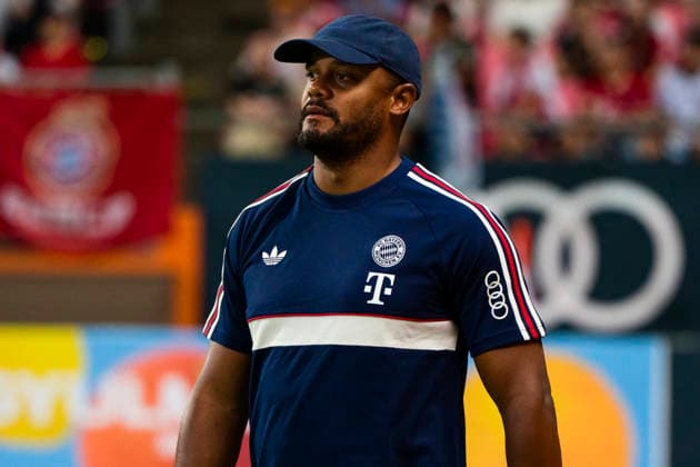 August 4, 2026, Seogwipo, Jeju, South Korea: FC Bayern Munich head coach VINCENT KOMPANY walks on the pitch before an exhibition match between BundesligaÃ¢â‚¬â ¢s FC Bayern Munich and K League 1Ã¢â‚¬â ¢s Jeju SK FC, during the Audi Football Summit 2026 on Tuesday, Aug. 4, 2026 at the Jeju World Cup Stadium in Seogwipo, South Korea. Seogwipo South Korea - ZUMAh163 20260804_znp_h163_013 Copyright: xJintakxHanx