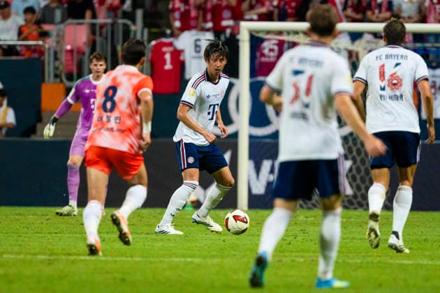August 4, 2026, Seogwipo, Jeju, South Korea: FC Bayern Munich defender HIROKI ITO (21) controls the ball in an exhibition match between BundesligaÃ¢â‚¬â ¢s FC Bayern Munich and K League 1Ã¢â‚¬â ¢s Jeju SK FC, during the Audi Football Summit 2026 on Tuesday, Aug. 4, 2026 at the Jeju World Cup Stadium in Seogwipo, South Korea. Seogwipo South Korea - ZUMAh163 20260804_znp_h163_036 Copyright: xJintakxHanx