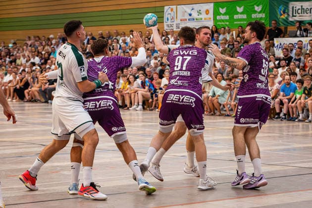 04.08.2026, xovx, Handball Lindencup, HSG Wetzlar - TV Hüttenberg v.l. Josip Simic (HSG Wetzlar), Leif Haack (TV Hüttenberg), David Kuntscher (TV Hüttenberg), Dominik Mappes (HSG Wetzlar), Hendrik Schreiber (TV Hüttenberg) Linden Stadthalle Hessen Deutschland (DE) *** August 4, 2026, xovx, Lindencup Handball, HSG Wetzlar vs. TV Hüttenberg: Josip Simic (HSG Wetzlar), Leif Haack (TV Hüttenberg), David Kuntscher (TV Hüttenberg), Dominik Mappes (HSG Wetzlar), Hendrik Schreiber (TV Hüttenberg); Linden Stadthalle, Hesse, Germany, DE