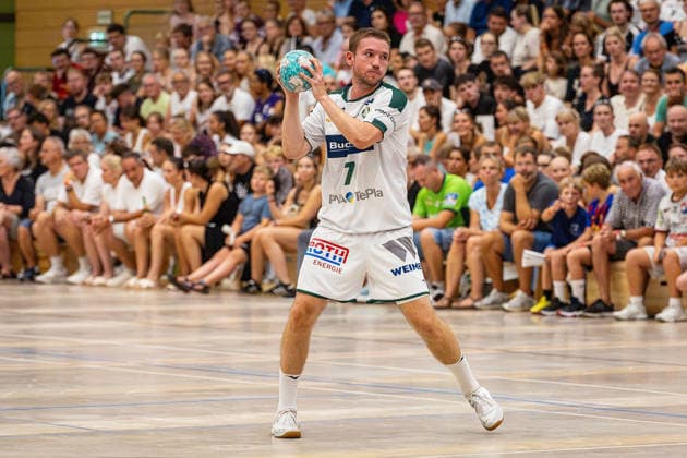 04.08.2026, xovx, Handball Lindencup, HSG Wetzlar - TV Hüttenberg Dominik Mappes (HSG Wetzlar), Freisteller Linden Stadthalle Hessen Deutschland (DE) *** August 4, 2026, xovx, Lindencup Handball, HSG Wetzlar vs. TV Hüttenberg, Dominik Mappes (HSG Wetzlar), cutout image, Linden Stadthalle, Hesse, Germany, DE