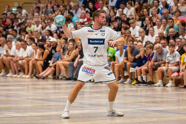 04.08.2026, xovx, Handball Lindencup, HSG Wetzlar - TV Hüttenberg Dominik Mappes (HSG Wetzlar), Freisteller Linden Stadthalle Hessen Deutschland (DE) *** August 4, 2026, xovx, Lindencup Handball, HSG Wetzlar vs. TV Hüttenberg, Dominik Mappes (HSG Wetzlar), cutout image, Linden Stadthalle, Hesse, Germany, DE