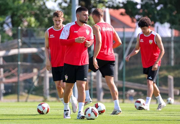 05.08.2026, Deutschland, Grassau, Fußball Bundesliga, Saison 2026 2027, Trainingslager VfB Stuttgart, Deniz Undav *** August 5, 2026, Germany, Grassau, Bundesliga, 2026–2027 season, VfB Stuttgart training camp, Deniz Undav
