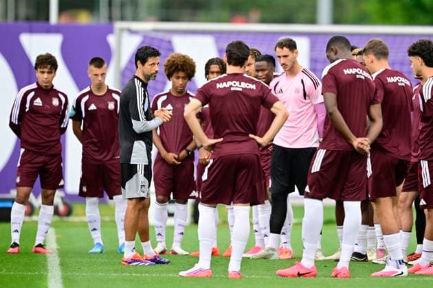 PAOK v RSC Anderlecht - UEFA Europa League - media activities 05 08 2026 ANDERLECHT, BELGIUM - AUGUST 05 : Bruno Vitor head coach of RSC Anderlecht during a training session ahead of the UEFA Europa League third qualifying round1st leg match between PAOK and RSC Anderlecht on August 5, 2026 in Anderlecht, Belgium, 05 08 2026 Anderlecht Belgium  Copyright: xJanxDexMeuleneirx