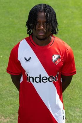 UTRECHT , 04-08-2026 , Sportcomplex Zoudenbalch , season 2026 2027 , season 2026 2027 , Dutch Keukenkampioen divisie , football , photocall Jong FC Utrecht , picture shows Emeka Adjele photocall Jong Utrecht  x205461581x Copyright: