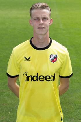 UTRECHT , 04-08-2026 , Sportcomplex Zoudenbalch , season 2026 2027 , season 2026 2027 , Dutch Keukenkampioen divisie , football , photocall Jong FC Utrecht , picture shows Justin Eversen photocall Jong Utrecht  x205461595x Copyright: