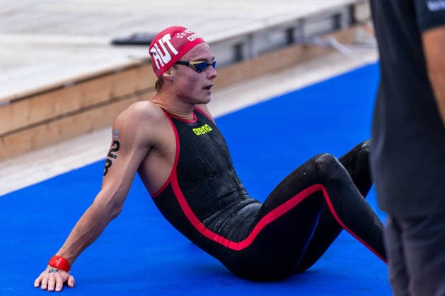 SWIMMING - EAC 2026 PARIS,FRANCE,05.AUG.26 - SWIMMING - European Aquatics Championships Paris 2026, open water, 5km, men. Image shows Luca Karl (AUT).  GEPAxpictures xPhilippxBrem
