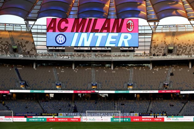 SOCCER AC MILAN INTER, A general view before the AC Milan vs Inter Milan soccer exhibition match at Optus Stadium in Perth, Wednesday, August 5, 2026. ( NO ARCHIVING PERTH WESTERN AUSTRALIA AUSTRALIA  Copyright: xRICHARDxWAINWRIGHTx 20260805172953087348