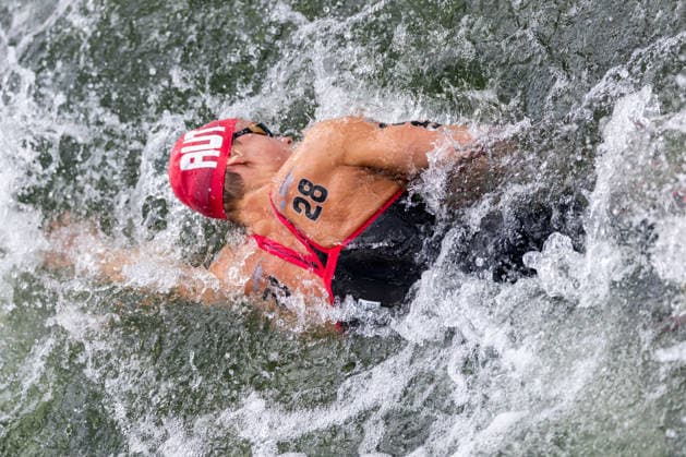 SWIMMING - EAC 2026 PARIS,FRANCE,05.AUG.26 - SWIMMING - European Aquatics Championships Paris 2026, open water, 5km, men. Image shows Luca Karl (AUT).  GEPAxpictures xPhilippxBrem
