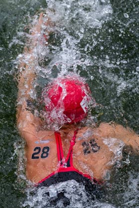 SWIMMING - EAC 2026 PARIS,FRANCE,05.AUG.26 - SWIMMING - European Aquatics Championships Paris 2026, open water, 5km, men. Image shows Luca Karl (AUT).  GEPAxpictures xPhilippxBrem