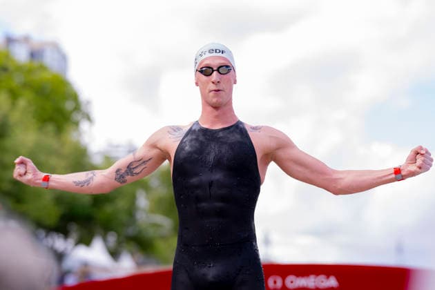 France, Paris, Centre Aquatique Olympique Metropole du Grand Paris, 05.08.2026, European Aquatics Championships Artistic Swimming, Day 6, 5km Open Water, Florian Wellbrock of Germany celebrate the Win of the Race, Photo by Eibner Pressefoto Tino Henschel European Aquatics Championships Artistic Swimming, Day 6, 5km Open Water Paris *** France, Paris, Centre Aquatique Olympique Metropole du Grand Paris, August 5, 2026, European Aquatics Championships – Artistic Swimming, Day 6, 5 km Open Water, Florian Wellbrock of Germany celebrates winning the race, Photo by Eibner Pressefoto Tino Henschel European Aquatics Championships – Artistic Swimming, Day 6, 5 km Open Water, Paris Copyright: xEibnerxPressefotox