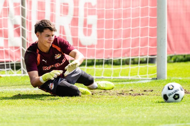 SOCCER - UEFA EL, RBS vs Pafos SALZBURG,AUSTRIA,05.AUG.26 - SOCCER - UEFA Europa League, qualification, Red Bull Salzburg vs Pafos FC, preview, training RBS. Image shows Nikola Sarcevic (RBS).  GEPAxpictures xJulioxArellano