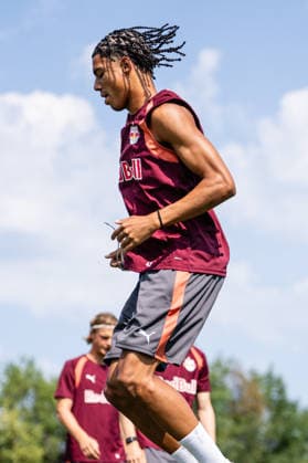 SOCCER - UEFA EL, RBS vs Pafos SALZBURG,AUSTRIA,05.AUG.26 - SOCCER - UEFA Europa League, qualification, Red Bull Salzburg vs Pafos FC, preview, training RBS. Image shows Enrique Aguilar (RBS).  GEPAxpictures xJulioxArellano