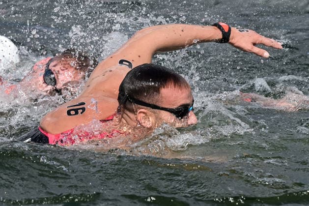 Domenico Acerenza of Italy competes in the open water swimming 5km Men Final during the European Aquatics Championships at the River Seine in Paris (France), August 5, 2026. Giorgio Scala DBM - Deepbluemedia Insidefoto