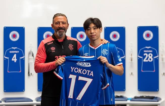 Rangers sign Daisuke Yokota from Hannover 96. Rangers sign Daisuke Yokota - The Rangers Training Centre, Glasgow, Lanarkshire, Scotland, UK - 05 Aug 2026Glasgow The Rangers Training Centre Lanarkshire, Scotland United Kingdom EDITORIAL USE ONLY  Copyright: xRangersxFC Shutterstockx 17046907v