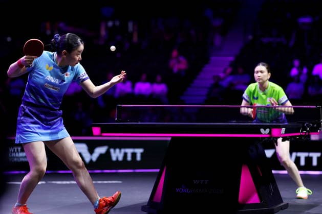 (L-R) Miwa Harimoto, Honoka Hashimoto (JPN), AUGUST 5, 2026 - Table tennis, Tischtennis : WTT Champions Yokohama 2026 Women s singles round of 32 at Yokohama BUNTAI, Kanagawa, Japan. Noxthirdxpartyxsales  aflo_340131797 NaokixNishimurax