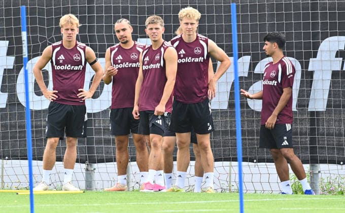 05.08.2026 - Fussball - 2. Fussball - Bundesliga - Saison 2026 2027 - 1. FC Nürnberg Nuernberg FCN ( Club ) - Training - Sportfoto Zink - xwoxzix - Tim Janisch (32, 1. FC Nürnberg FCN ) Rafael Lubach (18, 1. FC Nürnberg FCN ) Finn Becker (22, 1. FC Nürnberg FCN ) Piet Scobel (19, 1. FC Nürnberg FCN ) Can Yahya Moustfa (28, 1. FC Nürnberg FCN ) *** August 5, 2026 Soccer 2 Bundesliga 2026–2027 Season 1 FC Nuremberg FCN Club Training Sports Photo Zink xwoxzix Tim Janisch 32, 1 FC Nuremberg FCN Rafael Lubach 18, 1 FC Nuremberg FCN Finn Becker 22, 1 FC Nuremberg FCN Piet Scobel 19, 1 FC Nuremberg FCN Can Yahya Moustfa 28, 1 FC Nuremberg FCN