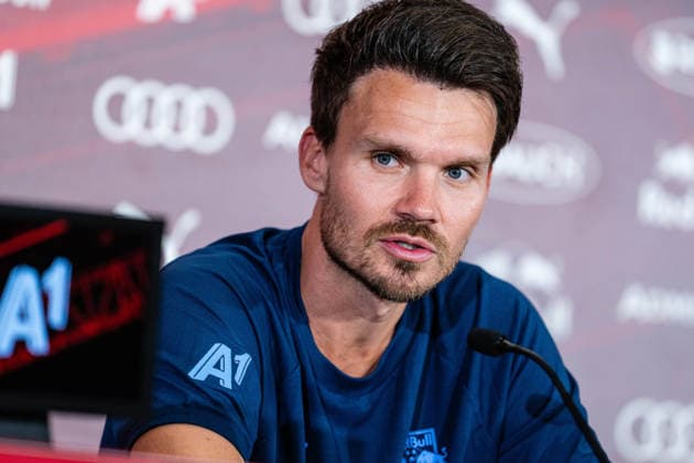SOCCER - UEFA EL, RBS vs Pafos SALZBURG,AUSTRIA,05.AUG.26 - SOCCER - UEFA Europa League, qualification, Red Bull Salzburg vs Pafos FC, preview, press conference, PK, Pressekonferenz RBS. Image shows head coach Danny Roehl (RBS).  GEPAxpictures xJulioxArellano