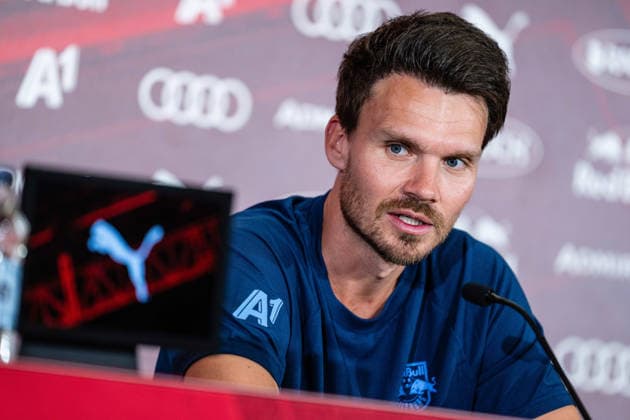 SOCCER - UEFA EL, RBS vs Pafos SALZBURG,AUSTRIA,05.AUG.26 - SOCCER - UEFA Europa League, qualification, Red Bull Salzburg vs Pafos FC, preview, press conference, PK, Pressekonferenz RBS. Image shows head coach Danny Roehl (RBS).  GEPAxpictures xJulioxArellano