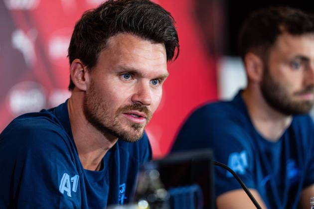 SOCCER - UEFA EL, RBS vs Pafos SALZBURG,AUSTRIA,05.AUG.26 - SOCCER - UEFA Europa League, qualification, Red Bull Salzburg vs Pafos FC, preview, press conference, PK, Pressekonferenz RBS. Image shows head coach Danny Roehl (RBS).  GEPAxpictures xJulioxArellano