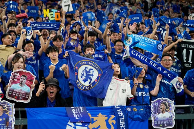 HONGKONG-SOCCER FOOTBALL-FEST Many fans of Chelsea Football Club during match of Chelsea Football Club and Juventus at Kai Tan Stadium during the Hong Kong Football Festival 2026 in Hong Kong, August 5, 2026. NEXPHER Vernon Yuen HONG KONG