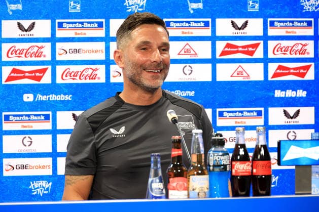 05.08.2026, DEU GER, Fussball , 2.Fussballbundesliga, Saison 2026 2027), Sportforum, Hertha BSC, Pressekonferenz Cheftrainer Stefan Leitl (Hertha BSC Berlin) 2. Liga: DFB DFL regulations prohibit any use of photographs as image sequences and or quasi-video) Berlin Sportforum Berlin Deutschland *** August 5, 2026, Germany, Soccer, 2. Bundesliga, 2026–2027 Season, Sportforum, Hertha BSC, Press Conference with Head Coach Stefan Leitl, Hertha BSC Berlin, 2nd Division, DFB and DFL regulations prohibit any use of photographs as image sequences and or quasi-video, Berlin Sportforum, Berlin, Germany Copyright: xNordphotox xEnglerx