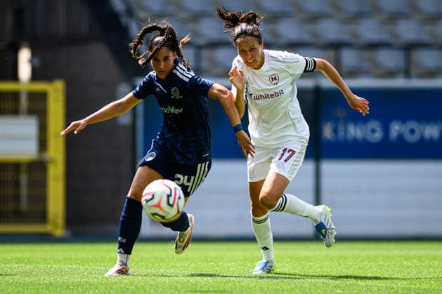 LEUVEN, BELGIUM - 5 AUGUST, 2026: Fatma Sakar, Daryna Apanaschenko - The match of CP Mini Tournament 5. UEFA Women Champions League Metalist 1925 (FC Kharkiv) vs Fenerbahce at Den Dreef.  Copyright: xVitaliixKliuievx