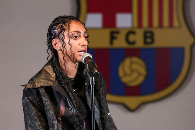 August 5, 2026, Barcelona, Barcelona, SPAIN: Kerolin Nicoli attends his presentation as new player of FC Barcelona, Barca at Commercial Office on August 05, 2026 in Barcelona, Spain. Barcelona SPAIN - ZUMAa181 20260805_zaa_a181_003 Copyright: xJavierxBorregox