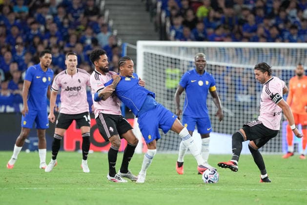 RECORD DATE NOT STATED Hong Kong Football Festival 2026 - Chelsea F.C. VS Juventus Manuel Locatelli of Juventus and Moises Caicedo of Chelsea Football Club during a match of Chelsea Football Club and Juventus at Kai Tan Stadium during the Hong Kong Football Festival 2026 on August 5, 2026 in Hong Kong. (Photo by Ellan Mad Nexpher Images) Hong Kong