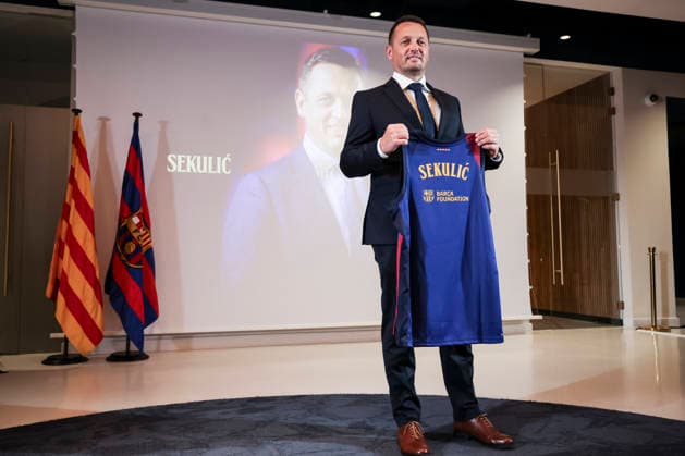 August 5, 2026, Barcelona, Barcelona, SPAIN: Aleksaner Sekulic attends his presentation as new head coach of FC Barcelona, Barca at Commercial Office on August 05, 2026 in Barcelona, Spain. Barcelona SPAIN - ZUMAa181 20260805_zaa_a181_014 Copyright: xJavierxBorregox