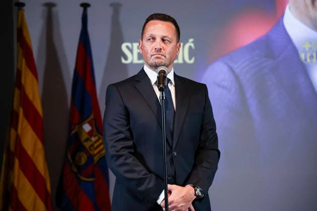 August 5, 2026, Barcelona, Barcelona, SPAIN: Aleksaner Sekulic attends his presentation as new head coach of FC Barcelona, Barca at Commercial Office on August 05, 2026 in Barcelona, Spain. Barcelona SPAIN - ZUMAa181 20260805_zaa_a181_018 Copyright: xJavierxBorregox
