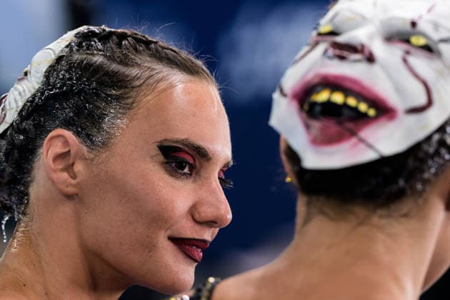 260805 Athletes of team Greece after competing in artistic swimming acrobatic routine final during day six of the 2026 European Aquatics Championships on August 5, 2026 in Saint-Denis. Photo: Joel Marklund BILDBYRAN kod JM JM0833 bbeng konstsim artistic swimming 2026 european aquatics championships em *** August 5, 2026: Members of Team Greece after competing in the artistic swimming acrobatic routine final on day six of the 2026 European Aquatics Championships, 2026 in Saint Denis. Photo by Joel Marklund. BILDBYRAN code JM JM0833 bbeng artistic swimming 2026 European Aquatics Championships EM  Copyright: JOELxMARKLUND BB260805JM060