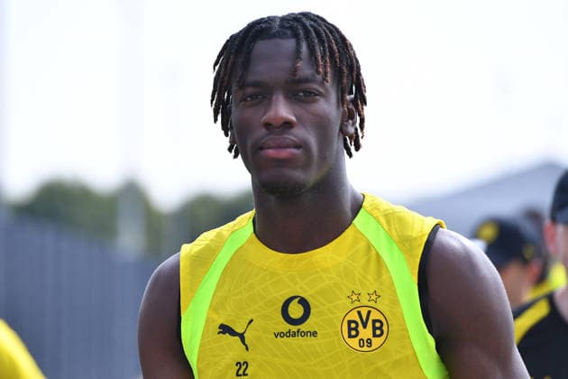 Fußball 1. Bundesliga Training Borussia Dortmund am 05.08.2026 auf dem Trainingsgelände Hohenbuschei in Dortmund Joane Gadou ( Dortmund ) *** Soccer, Bundesliga 1: Borussia Dortmund training session on August 5, 2026, at the Hohenbuschei training facility in Dortmund; Joane Gadou, Dortmund xRx