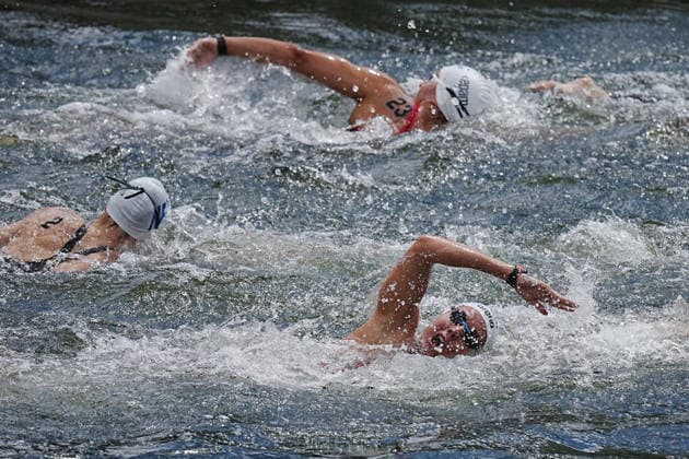 Open Water, Women s 5km, Barbara POZZOBON from Italy, bronze medal at the European Aquatics Championships Paris 2026, Paris, August 05, 2026 .  Copyright: xGianxMattiaxD Alberto LaPressex