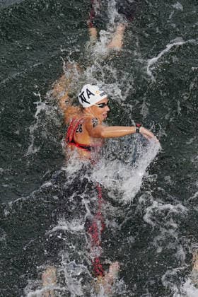 Open Water, Women s 5km, Ginevra TADDEUCCI from Italy, gold medal at the European Aquatics Championships Paris 2026, Paris, August 05, 2026 .  Copyright: xGianxMattiaxD Alberto LaPressex