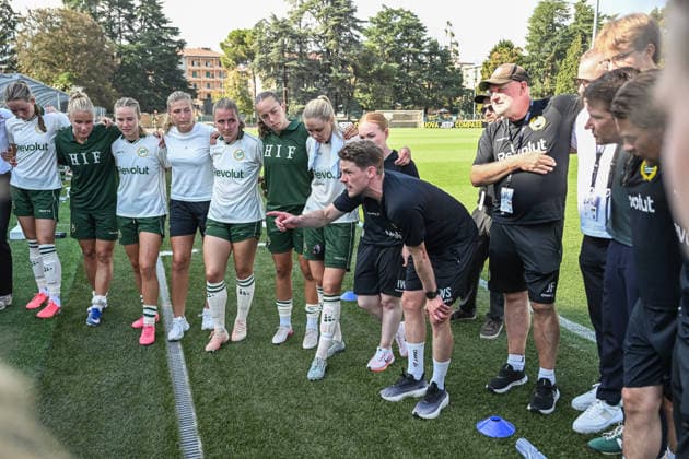 260805 Head coach William Strömberg of Hammarby celebrates after the UEFA Women s Champions League qualifying match between Hammarby and Apolonia on August 5, 2026 in Biella. Photo: Daniele Buffa BILDBYRAN COP 18 XY0120 fotboll football soccer fotball uefa womens champions league hammarby apolonia dam bbeng kval jubel *** August 5, 2026: Hammarby head coach William Strömberg celebrates after the UEFA Women’s Champions League qualifying match between Hammarby and Apolonia on August 5, 2026 in Biella. Photo by Daniele Buffa. BILDBYRAN COP 18 XY0120 soccer football fotball UEFA Women’s Champions League Hammarby Apolonia women’s BBENG qualifiers celebration  Copyright: DanielexBuffa BB260805BB293