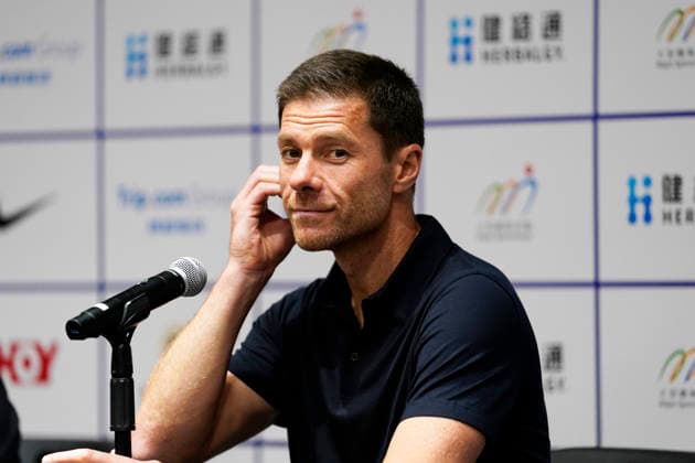 HONGKONG-SOCCER FOOTBALL-FEST Xabi Alonso, a coach of Chelsea F.C. meeting media at Kai Tan Stadium during the Hong Kong Football Festival 2026 in Hong Kong, August 5, 2026. NEXPHER Vernon Yuen HONG KONG