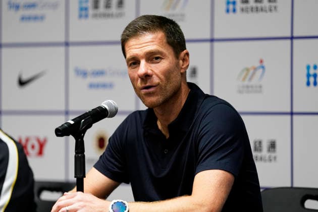 HONGKONG-SOCCER FOOTBALL-FEST Xabi Alonso, a coach of Chelsea F.C. meeting media at Kai Tan Stadium during the Hong Kong Football Festival 2026 in Hong Kong, August 5, 2026. NEXPHER Vernon Yuen HONG KONG