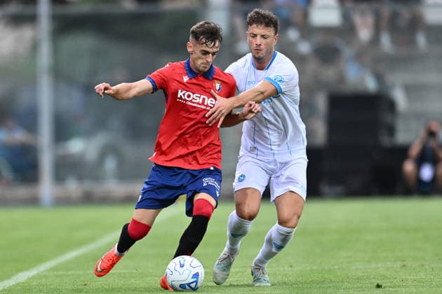 Dc Castel di Sangro 05 08 2026 - amichevole Napoli-Osasuna foto Domenico Cippitelli Image nella foto: Oroz Aimar-Amir Rrahmani 